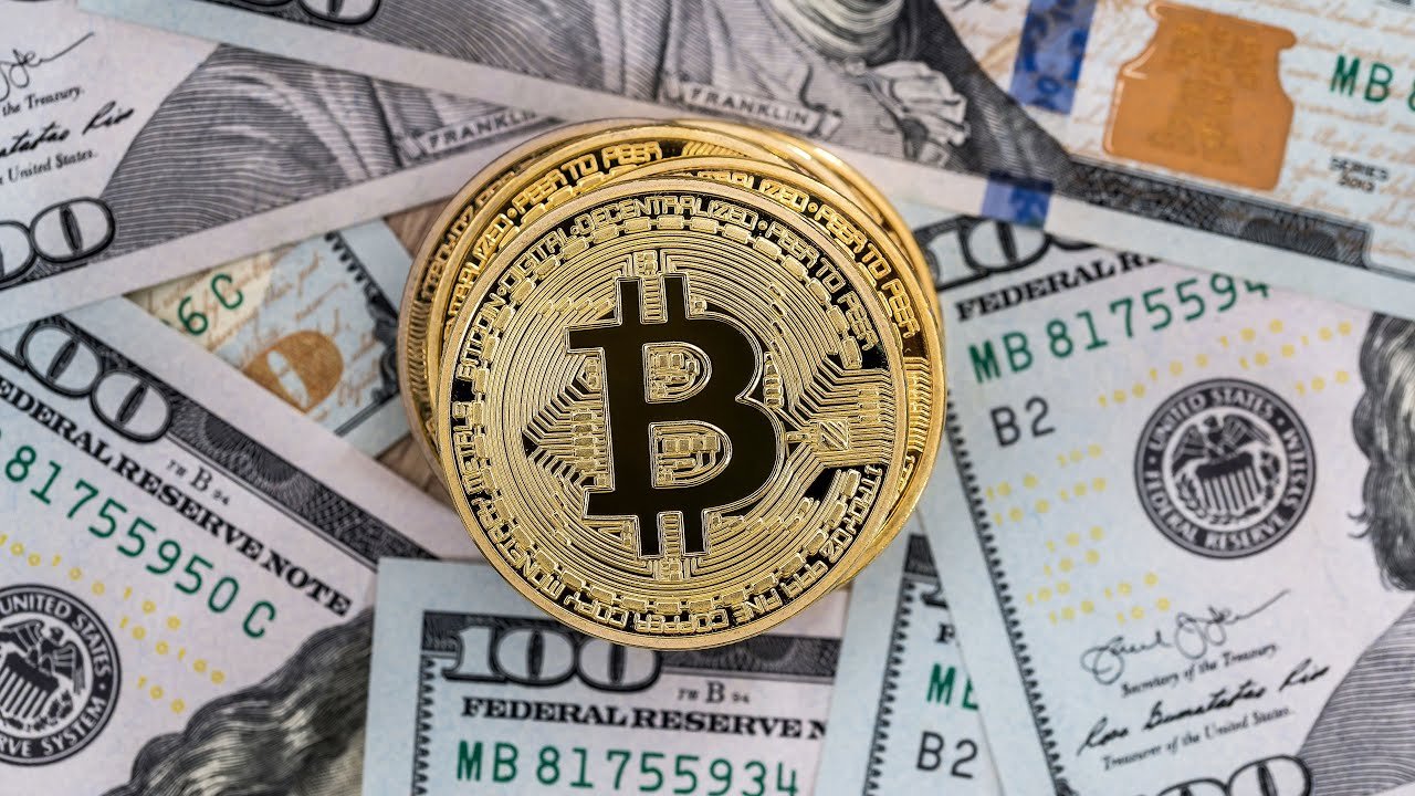 US dollar with Bitcoin