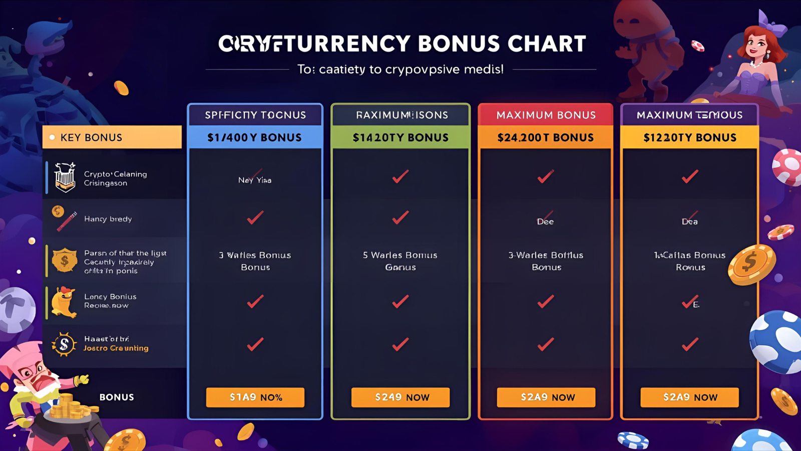Cryptocurrency Casino Bonus Comparison Chart