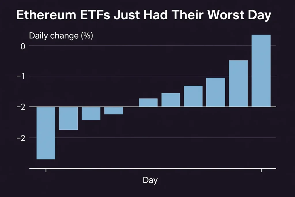 Ethereum ETFs Just Had Their Worst Day in a Month | Analysis Ethereum ETFs Just Had Their Worst Day