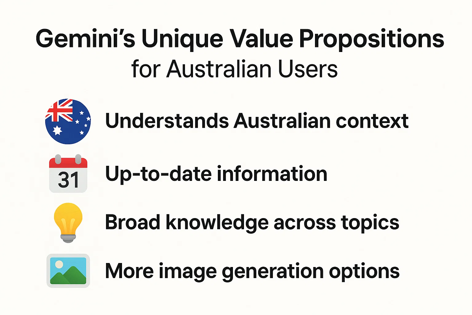Gemini's Unique Value Propositions for Australian Users