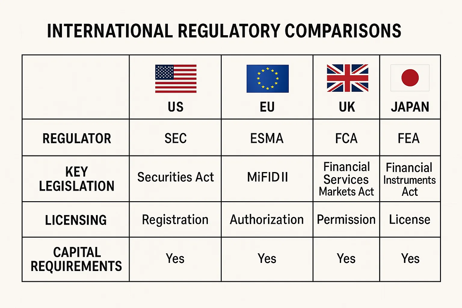 International Regulatory Comparisons