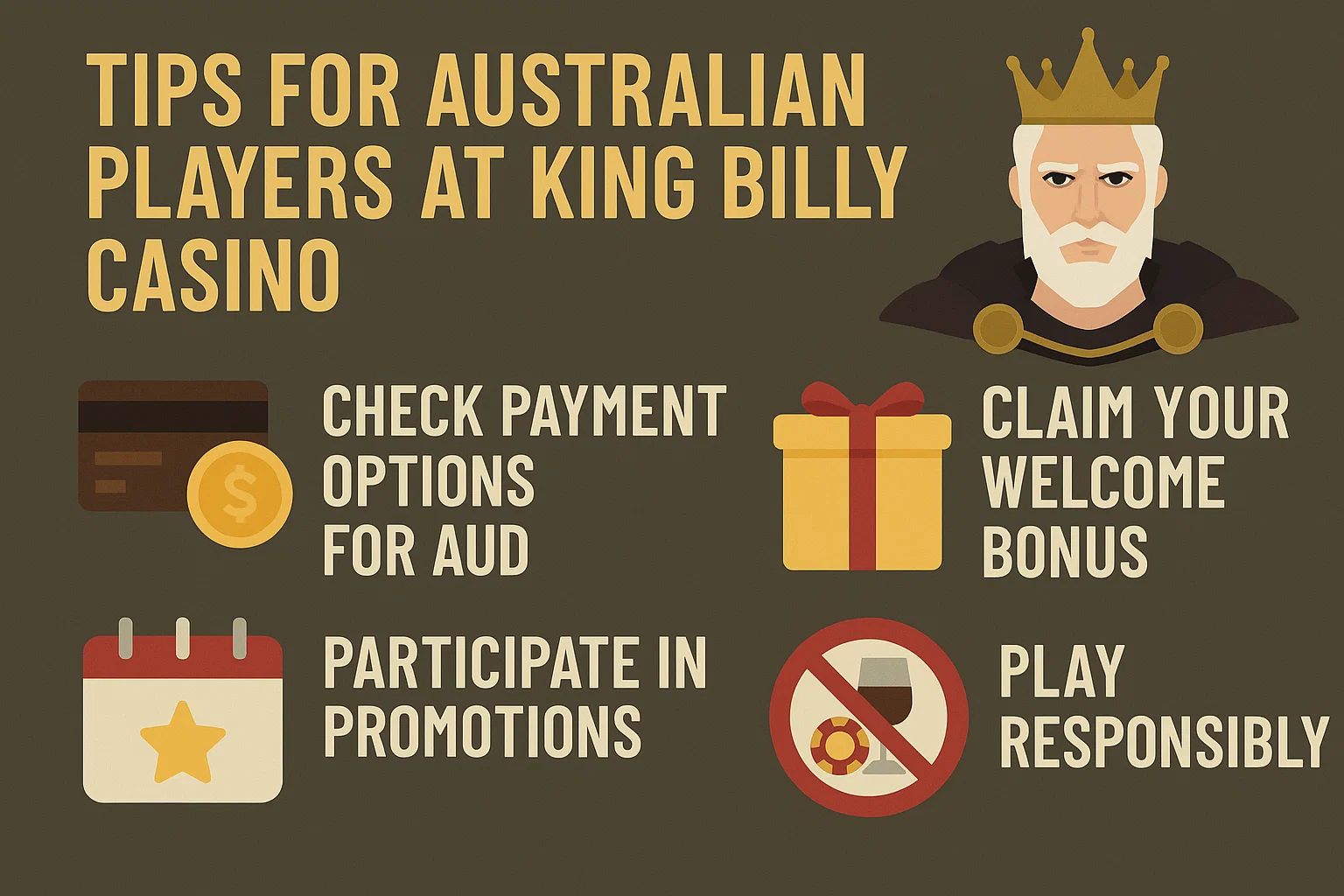 Tips for Australian Players at King Billy Casino